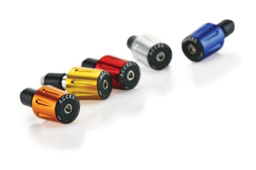 UTEZI ZA UPRAVLJAČ / VOLAN MOTOCIKLA PROMJERA 22 MM, MATERIJAL: ALUMINIJ, BOJA: CRVENA <BR> (ACCEL: BEC14RD)