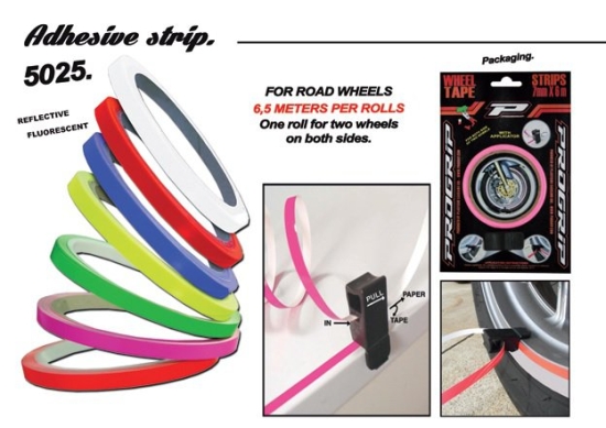 TRAKA ZA FELGU / NAPLATAK / OBRUČ / KOTAČ - PROGRIP <br> BOJA: FLUORESCENTNO NARANČASTA <br> DUŽINA: 6,2 METRA / ZA 2 KOTAČA OBOSTRANO <BR> (PG5025OR)