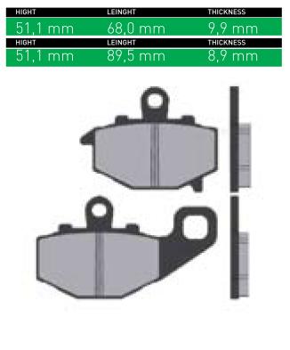 DISK PLOČICE (PAKNE) - ŠIFRA SN701 <BR>* MARKA : SINTER <BR>* MATERIJAL : ORGANIC (ORGANSKE)