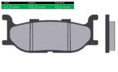 DISK PLOČICE YAMAHA XV 1100 / SINTER ORGANIC (ORGANSKE) SN680