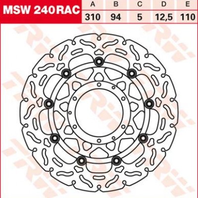 KOĆ.DISK MOTOC. TRWMSW240RAC