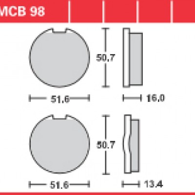 DISK PLOČICA MOTOC. TRWMCB98