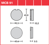 DISK PLOČICA MOTOC. TRWMCB91