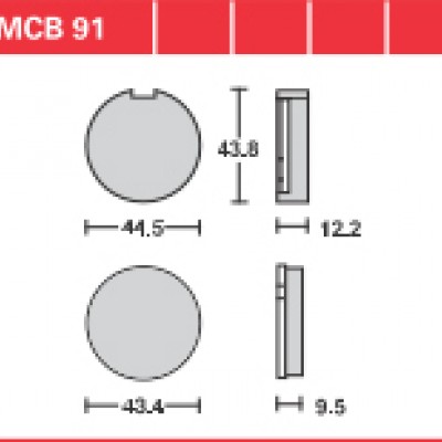 DISK PLOČICA MOTOC. TRWMCB91