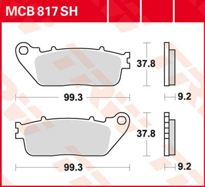 DISK PLOČICA MOTOC. TRWMCB817SH