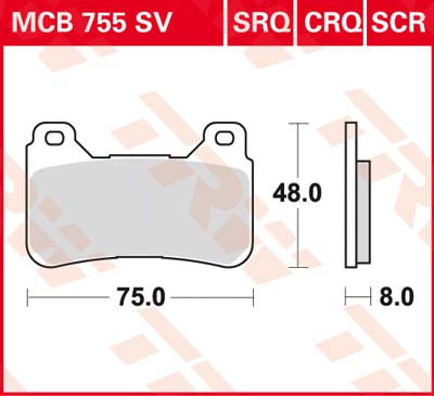 DISK PLOČICA MOTOC. TRWMCB755SV