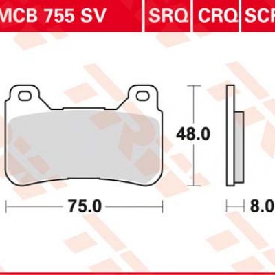 DISK PLOČICA MOTOC. TRWMCB755CRQ