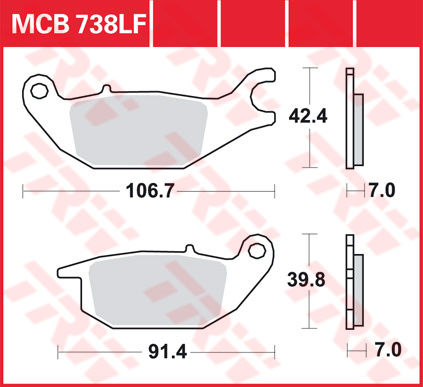 DISK PLOČICA MOTOC. TRWMCB738LF
