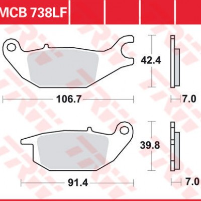 DISK PLOČICA MOTOC. TRWMCB738LF