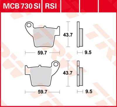 DISK PLOČICE SINTER OFF ROAD (PAR) TRW MCB730SI