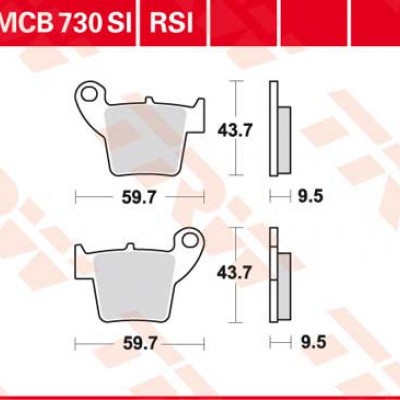 DISK PLOČICE SINTER OFF ROAD (PAR) TRW MCB730SI