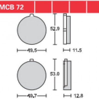 DISK PLOČICA MOTOC. TRWMCB72
