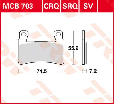 DISK PLOČICE ORGANIC TRW MCB703