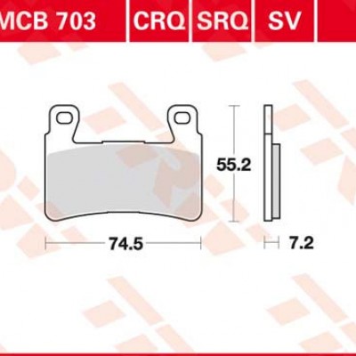 DISK PLOČICE ORGANIC TRW MCB703
