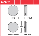 DISK PLOČICA MOTOC. TRWMCB70