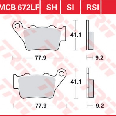 DISK PLOČICA MOTOC. TRW MCB672SI