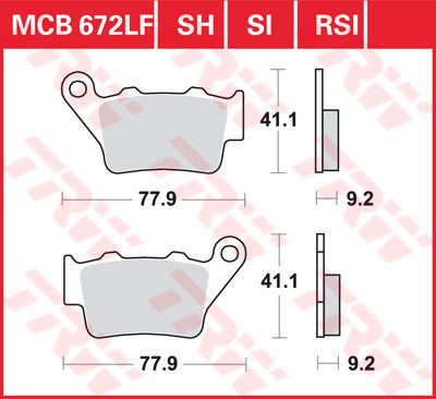 DISK PLOČICA MOTOC. TRW MCB672SH