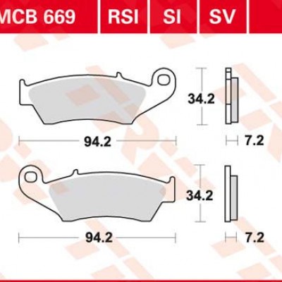 DISK PLOČICA TRW MCB669RSI