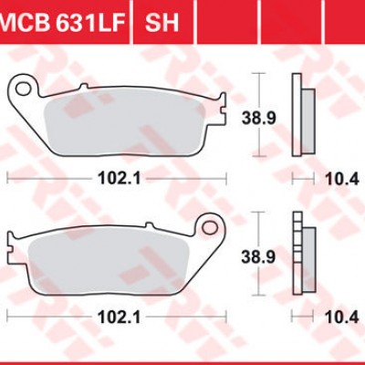 DISK PLOČICA MOTOC. TRWMCB631SH