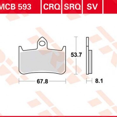 DISK PLOČICA MOTOC. TRW MCB593CRQ