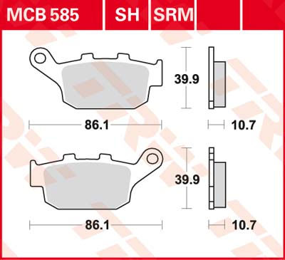 DISK PLOČICE ORGANIC TRW MCB585