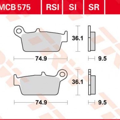 DISK PLOČICA MOTOC. TRWMCB575SI