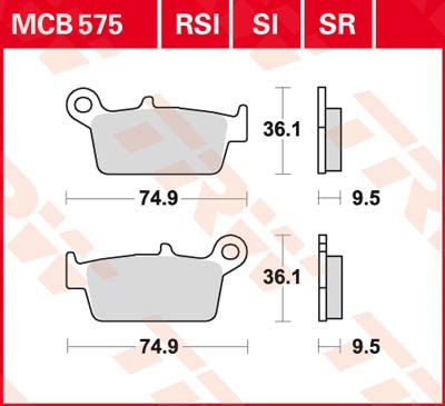 DISK PLOČICA MOTOC. TRWMCB575RSI
