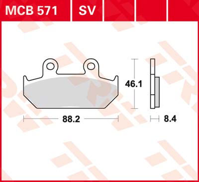 DISK PLOČICA MOTOC. TRW MCB571SV