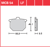 DISK PLOČICE ORGANIC TRW MCB54