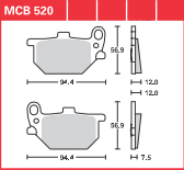 DISK PLOČICA MOTOC. TRWMCB520
