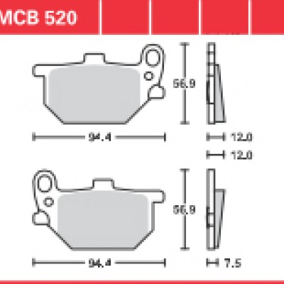 DISK PLOČICA MOTOC. TRWMCB520