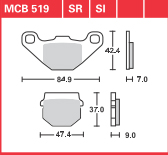 DISK PLOČICE ORGANIC TRW MCB519