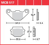DISK PLOČICE ORGANIC TRW MCB517
