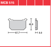 DISK PLOČICA MOTOC. TRWMCB515
