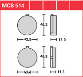 DISK PLOČICA MOTOC. TRWMCB514