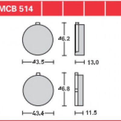 DISK PLOČICA MOTOC. TRWMCB514