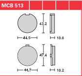 DISK PLOČICE TRW MCB513