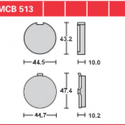 DISK PLOČICE TRW MCB513