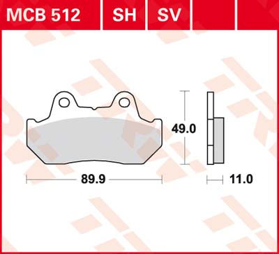 DISK PLOČICA MOTOC. TRWMCB512SV