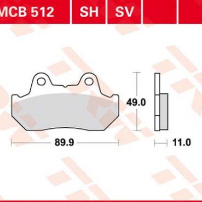 DISK PLOČICA MOTOC. TRWMCB512SV
