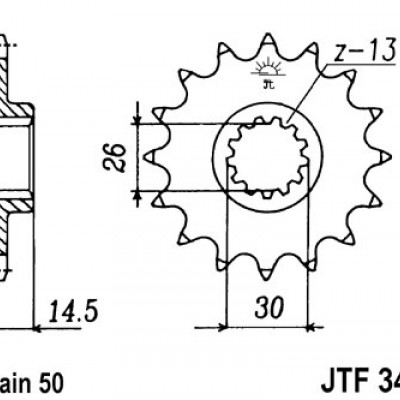 LANČANIK PREDNJI JT 18Z
