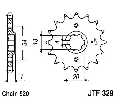 LANČANIK PREDNJI JT 12Z