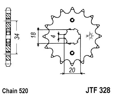 LANČANIK PREDNJI JT SPROCKETS 14Z