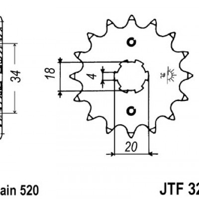 LANČANIK PREDNJI JT SPROCKETS 14Z