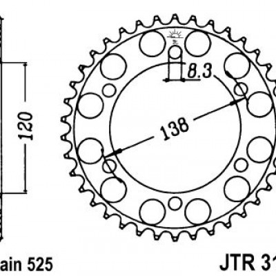 LANČANIK ZADNJI JT 40Z