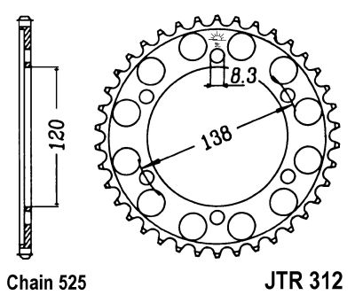 LANČANIK ZADNJI JT 38Z