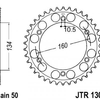 LANČANIK ZADNJI JT SPROCKETS JTR1306 / 42 ZUBA