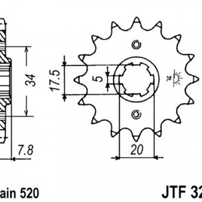 LANČANIK PREDNJI JT SPROCKETS JTF327 