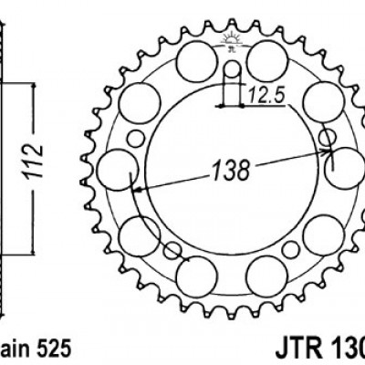 LANČANIK ZADNJI JT SPROCKETS JTR1304 / 42 ZUBA