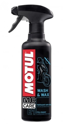 TEKUČINA ZA SUHO PRANJE I POLIRANJE LAKIRANIH, METALNIH, PLASTIČNIH I GUMENIH DIJELOVA 400 ML <br> MOTUL E1 WASH&WAX